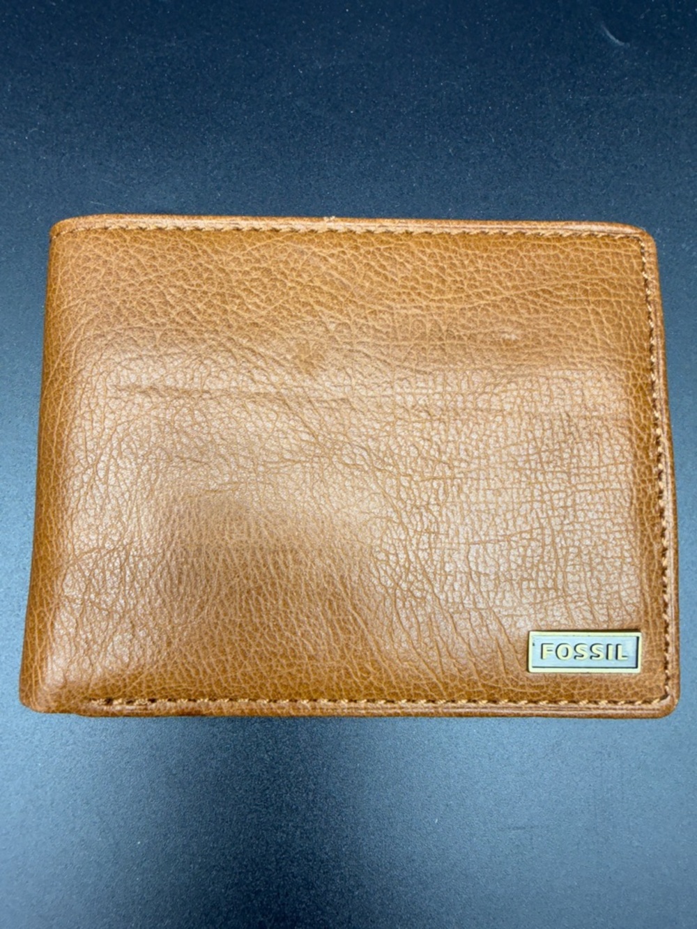 Fossil Brown Leather Trifold Wallet